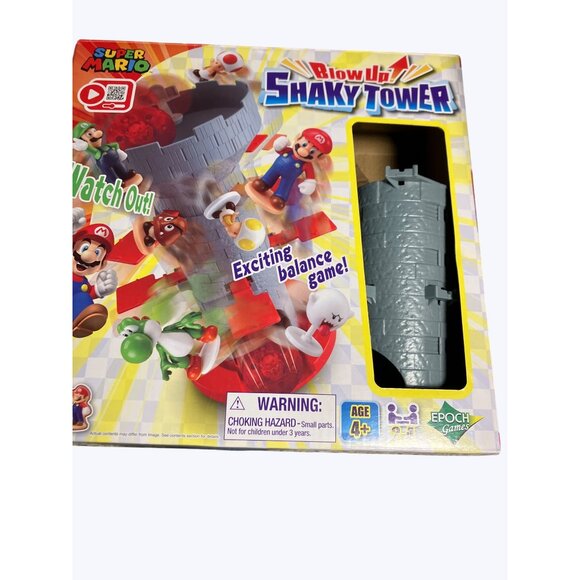 Super Mario Blow Up Shaky Tower Game By Epoch For Ages 4+ Complete - Picture 2 of 16